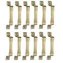 Chitra Jazz Series Stainless Steel Door/Cabinet Handles Pack of 12 (6 Inch, Antique Brass)
