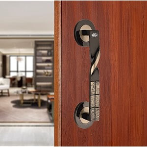 chitra taojin series brass main door pull handle pack of 1 two tone antique brass 8 inch
