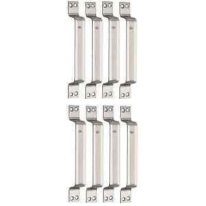 chitra wave stainless steel doorcabinet handles pack of 8 8 inch satin silver