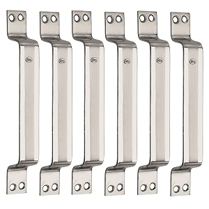 chitra wave stainless steel doorcabinet handles pack of 6 8 inch satin silver