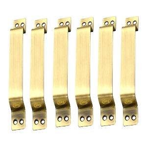 chitra wave stainless steel doorcabinet handles pack of 6 8 inch antique brass pull handle