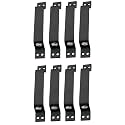 Chitra Wave Stainless Steel Door/Cabinet Handles Pack of 8 (6 Inch, Black), Pull Handle