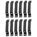 Chitra Wave Stainless Steel Door/Cabinet Handles Pack of 12 (6 Inch, Black), Pull Handle