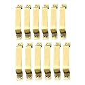 Chitra Wave Stainless Steel Door/Cabinet Handles Pack of 12 (6 Inch, Antique Brass), Pull Handle