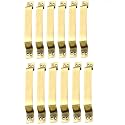 Chitra Wave Stainless Steel Door/Cabinet Handles Pack of 12 (8 Inch, Antique Brass), Pull Handle