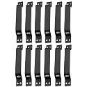 Chitra Wave Stainless Steel Door/Cabinet Handles Pack of 12 (8 Inch, Black), Pull Handle