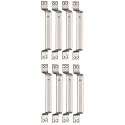 Chitra Wave Stainless Steel Door/Cabinet Handles Pack of 8 (8 Inch, Satin Silver)