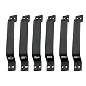 Chitra Wave Stainless Steel Door/Cabinet Handles Pack of 6 (8 Inch, Black), Pull Handle