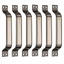 Chitra Wave Stainless Steel Door/Cabinet Handles Pack of 6 (8 Inch, Antique Marvel)