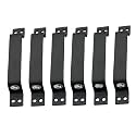 Chitra Wave Stainless Steel Door/Cabinet Handles Pack of 6 (6 Inch, Black), Pull Handle