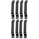 Chitra Wave Stainless Steel Door/Cabinet Handles Pack of 8 (8 Inch, Black), Pull Handle