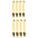 Chitra Wave Stainless Steel Door/Cabinet Handles Pack of 8 (8 Inch, Antique Brass), Pull Handle
