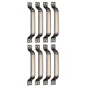 Chitra Wave Stainless Steel Door/Cabinet Handles Pack of 8 (8 Inch, Antique Marvel)