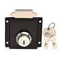 Chitra Zinc CBO-02 Multipurpose Cupboard Lock for Sliding Door with 2 Brass Ultra Keys (25 MM, Satin Silver)