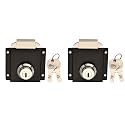 Chitra Zinc CBO-02 Multipurpose Cupboard Lock for Sliding Door with 2 Brass Ultra Keys Pack of 2 (25 MM, Satin Silver)