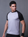 CHKOKKO Colorblock Men Round Neck Grey T-Shirt