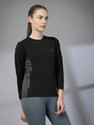 CHKOKKO Solid Women Round Neck Black T-Shirt