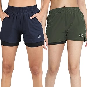 CHKOKKO Double Layered Sports Combo Gym Workout