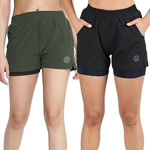 CHKOKKO Double Layered Sports Combo Gym Workout