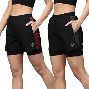 CHKOKKO Double Layered Sports Combo Gym Workout
