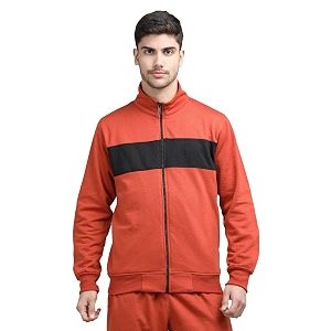 chkokko fleece men winter sports running zipper collared neck stylish jacket