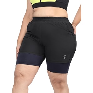 chkokko gym shorts for women workout sports running quick dry fit double layer inner compression with pockets breathable lightweight wear