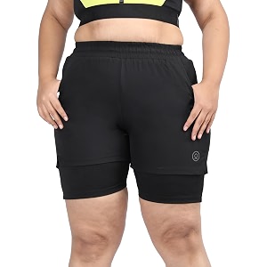 chkokko gym shorts for women workout sports running quick dry fit double layer inner compression with pockets breathable lightweight wear