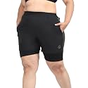 CHKOKKO Gym Shorts for Women Workout Sports Running Quick Dry Fit Double Layer Inner Compression with Pockets Breathable Lightweight Wear