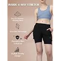 CHKOKKO Gym Shorts for Women Workout Sports Running Quick Dry Fit Double Layer Inner Compression with Pockets Breathable Lightweight Wear