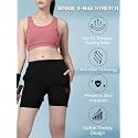 CHKOKKO Gym Shorts for Women Workout Sports Running Quick Dry Fit Double Layer Inner Compression with Pockets Breathable Lightweight Wear