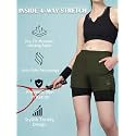 CHKOKKO Gym Shorts for Women Workout Sports Running Quick Dry Fit Double Layer Inner Compression with Pockets Breathable Lightweight Wear
