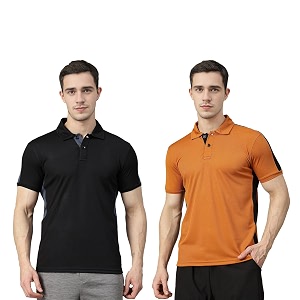 CHKOKKO Mens Active Sports Wear Polo Half