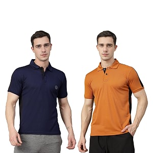 CHKOKKO Mens Active Sports Wear Polo Half