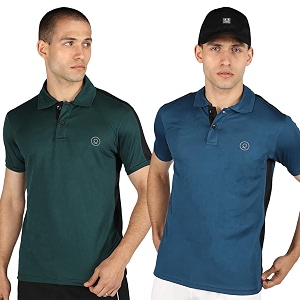 CHKOKKO Mens Active Sports Wear Polo Half