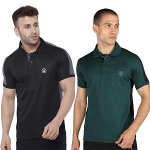 CHKOKKO Mens Active Sports Wear Polo Half
