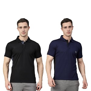 CHKOKKO Mens Active Sports Wear Polo Half