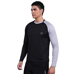 chkokko gym t shirts for men workout with round crew neck dry fit breathable sports full sleeve t shirt for man running training activewear tshirt
