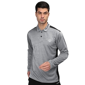 chkokko men39s gym regular fit full sleeves polo t-shirt lightgrey 4xl