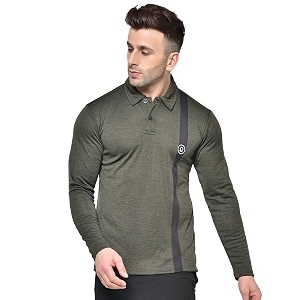 chkokko men39s gym regular fit half sleeves polo t-shirt olive size l