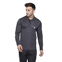 CHKOKKO Men's Polyester Regular Fit Gym Full Sleeves Polo T-Shirt