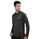 CHKOKKO Men's Gym Regular Fit Full Sleeves Polo T-Shirt Olive Size XXL