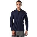CHKOKKO Men's Polyester Regular Fit Gym Full Sleeves Polo T-Shirt