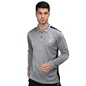 CHKOKKO Men's Gym Regular Fit Full Sleeves Polo T-Shirt Lightgrey 4XL