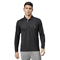 CHKOKKO Men's Polyester Regular Fit Gym Full Sleeves Polo T-Shirt