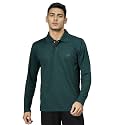 CHKOKKO Men's Polyester Regular Fit Gym Full Sleeves Polo T-Shirt