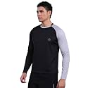 CHKOKKO Gym T Shirts for Men Workout with Round Crew Neck Dry Fit Breathable Sports Full Sleeve T Shirt for Man Running Training Activewear Tshirt