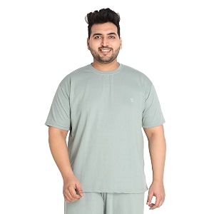CHKOKKO Mens Plus Size Terry Cotton Loose