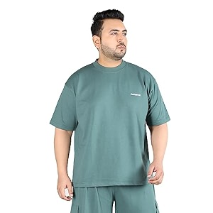 CHKOKKO Mens Plus Size Terry Cotton Loose
