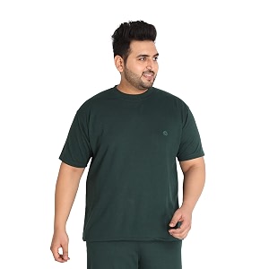 CHKOKKO Mens Plus Size Terry Cotton Loose
