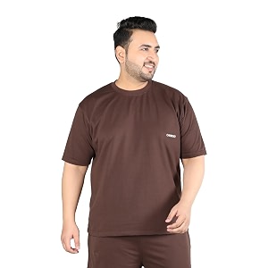 CHKOKKO Mens Plus Size Terry Cotton Loose